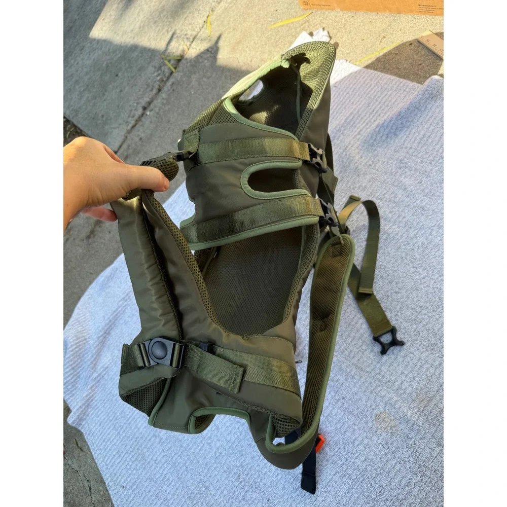 PetBonus Pet Carrier Backpack XL Olive Green Front Facing Adjustable Straps